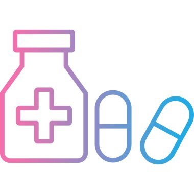 İlaç simgesinin vektör illüstrasyonu