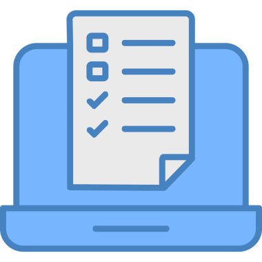 Düz dizaynlı pano kontrol listesi simgesi