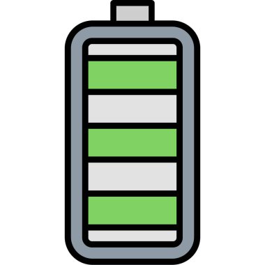 pil şarj ikonu. özet pil yük vektör rengi düz izole