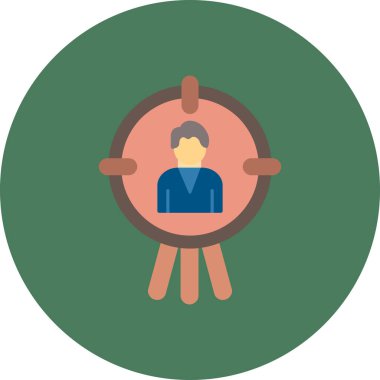 Adam düz vektör simgesi