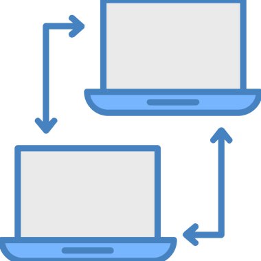 Bilgisayar ağı. Basit resimleme
