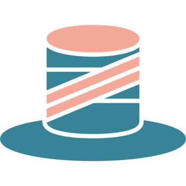 Tek bir izole edilmiş renkli simgenin vektör çizimi