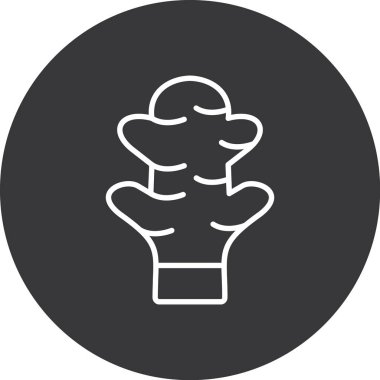 Mantar simgesinin vektör illüstrasyonu