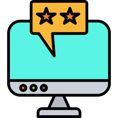 Geribildirim derecelendirme ikonu renk özet vektörü