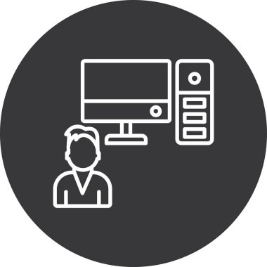 bilgisayar simgesi vektör illüstrasyonu