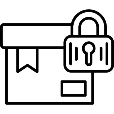 Güvenli kilit simgesi vektör illüstrasyonu