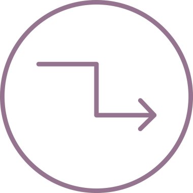 ok yönü simgesi ana hat biçiminde