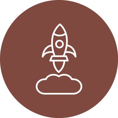 Roket. Web simgesi basit tasarım