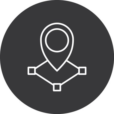 Konum pin simgesinin vektör illüstrasyonu