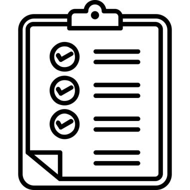 Simge vektör illüstrasyonunu listele