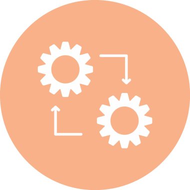 Dişliler. Web simgesi basit illüstrasyon