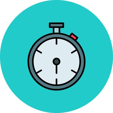 Saat. Web simgesi basit illüstrasyon