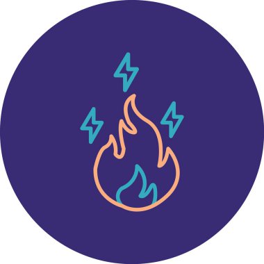 Ateş simgesinin vektör illüstrasyonu