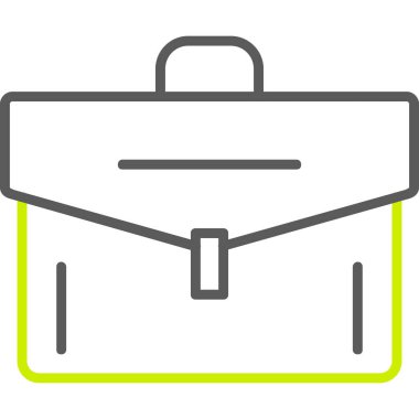 Evrak Çantası Vektör Satırı Simge Tasarımı