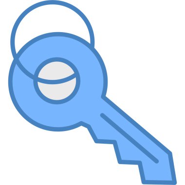 Mavi tuş simgesinin vektör illüstrasyonu