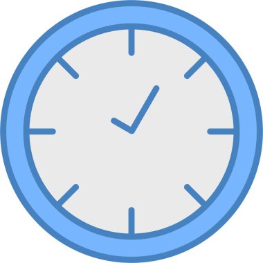 Saat. Web simgesi basit illüstrasyon