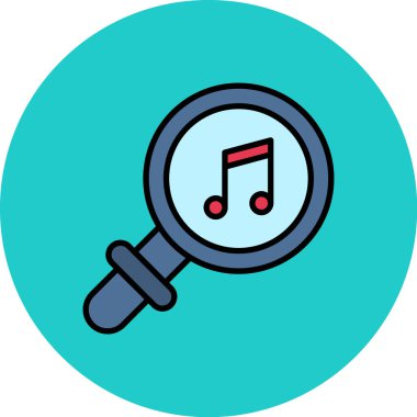 Müzik. Web simgesi basit illüstrasyon