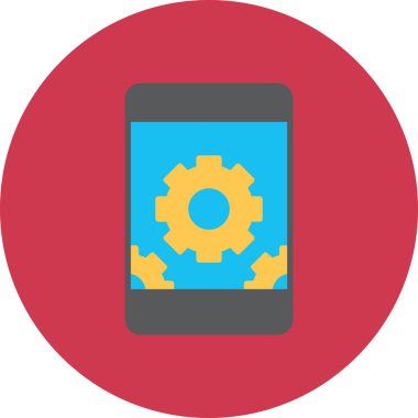 Ayarlar düz vektör simgesi ayarlanıyor