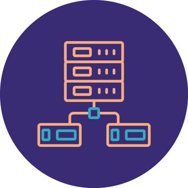 sunucu web simgesi vektör illüstrasyonu