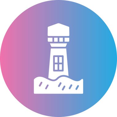 Deniz feneri simgesinin vektör illüstrasyonu