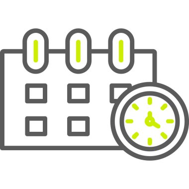 takvim zamanı izole edilmiş simgesi