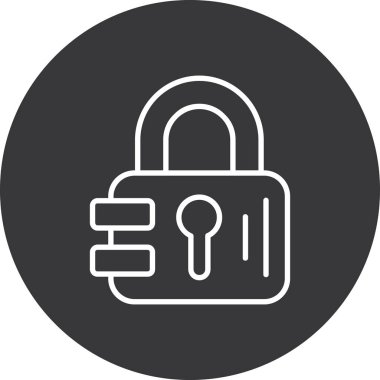 Kilit. Web simgesi basit illüstrasyon