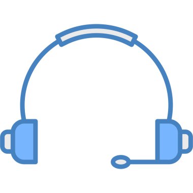 Kulaklık. Web simgesi basit illüstrasyon