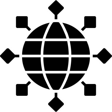 genel ağ simgesi ana hat biçiminde