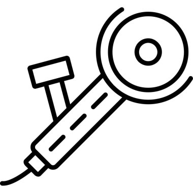 Yapı çekiç simgesi ana hat biçiminde