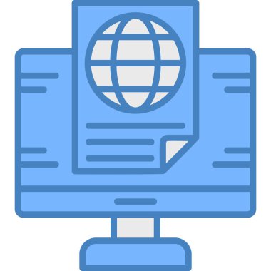 İnternet ağı. Web simgesi basit illüstrasyon