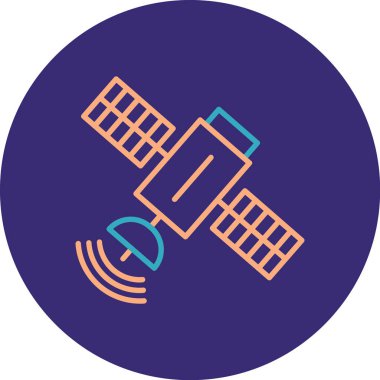 Uydu. Web simgesi basit illüstrasyon