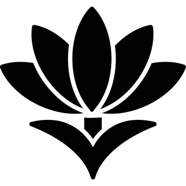 Vektör lotus simgesi çizimi