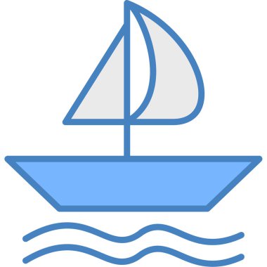 Tekne. Web simgesi basit illüstrasyon