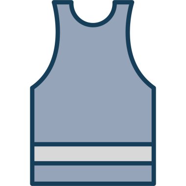 tank yeleği ikon vektör çizimi tasarımı