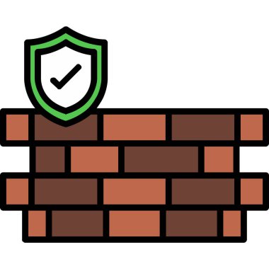 Güvenlik koruması. Web simgesi vektör illüstrasyonu