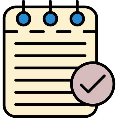 Kontrol listesi simgesi olan pano, basit vektör illüstrasyonuName