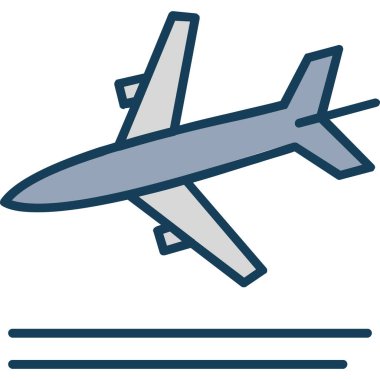 Uçak. Web simgesi basit illüstrasyon