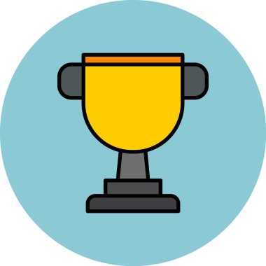 kupa düz simgesi, vektör, illüstrasyon