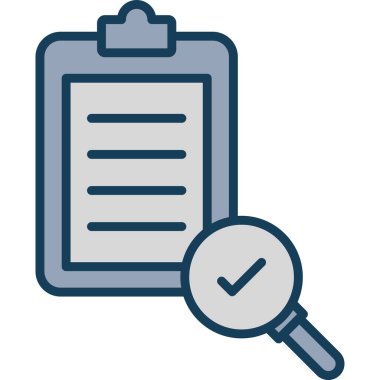 Kontrol listesi. Web simgesi basit illüstrasyon