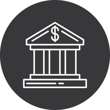 banka simgesi vektör illüstrasyonu