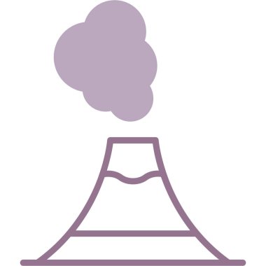 Fabrika duman ikonu. Fabrika dumanının vektör illüstrasyonu