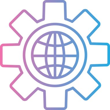 Genel ağ simgesinin vektör illüstrasyonu