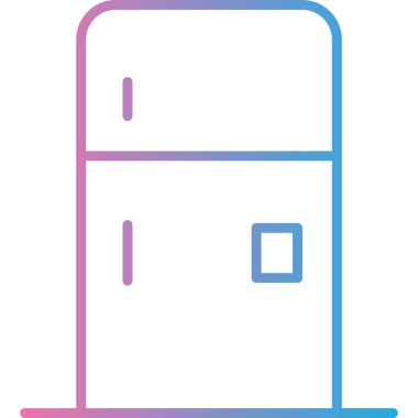 Buzdolabı. Web simgesi basit illüstrasyon