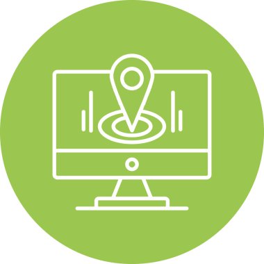 vektör lcd simgesi illüstrasyonu