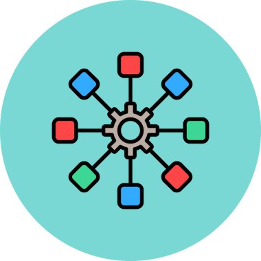 şebeke. Web simgesi basit illüstrasyon