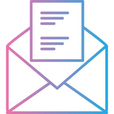 zarf posta simgesi modern illüstrasyon