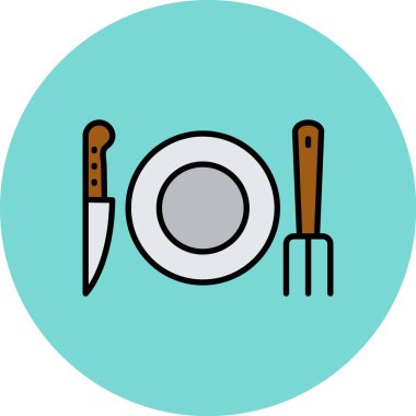 Resim yemek ikonu, modern tarz.