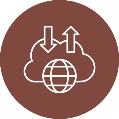 Bulut. Web simgesi basit tasarım