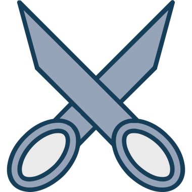 Makas. Web simgesi basit illüstrasyon