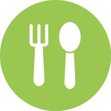 Kaşık ve çatal vektör simgesi